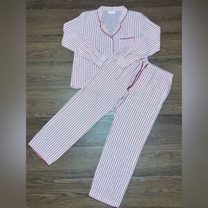 Paris Atelier Red & White Striped Cotton Pajama Set Size 2 / Medium